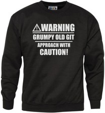 Warning Grumpy Old Git - Funny Old Man Youth & Mens Sweatshirt