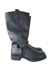 BIKER BOOT FAUX LEATHER SQUARE
