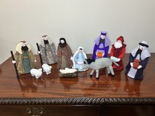 Handmade knitted nativity set - handmade,