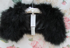BNWT BLACK FEATHER Fur Effect