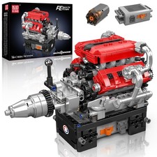 Mould King 10204 V8 Engine Motor Model Building Block Toy Gift MOC Collector