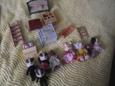 Vintage Sylvanian families bundle Figures Furniture