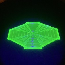 ART DECO GREEN URANIUM GLASS
