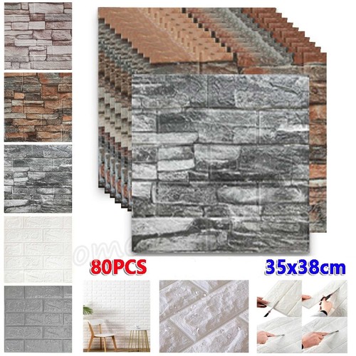 80pcs tile brick wall - 3d,
