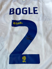 JAYDEN BOGLE SIGNED 2024 2025 LEEDS UTD SHIRT AUTOGRAPH COA LEEDS UNITED