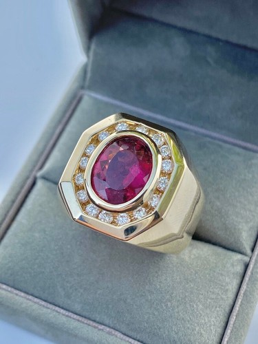 Rubellite tourmaline statement - rubellite,