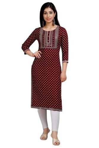 Printed embroidered rayon - printed, a