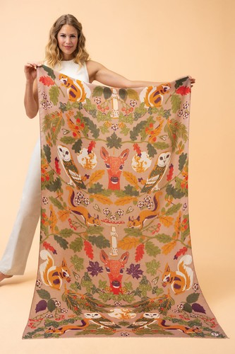 Powder design scarf enchanted - powder,
