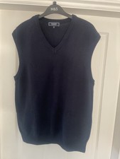 Mens Sleeveless Navy Blue Pullover Maine Size Medium New No Tags