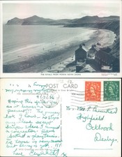The Rivals from Morfa Nefyn Shore Photo RJ Jones Nevin Ltd 1956 postmark