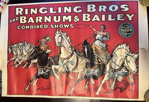 Vintage poster ringling bros - vintage,