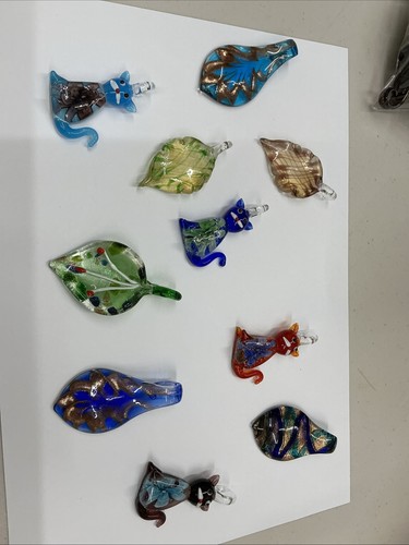 Bundle murano style glass - 10,