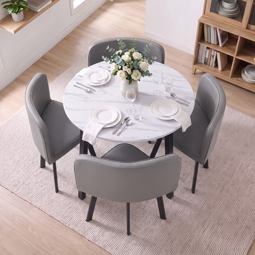 Round dining table with - table,