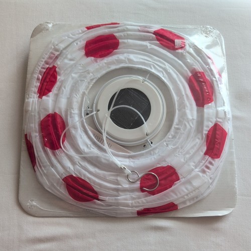 Ikea solvinden red white polka - white,