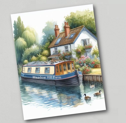 Fridge magnet canal barge - fridge,
