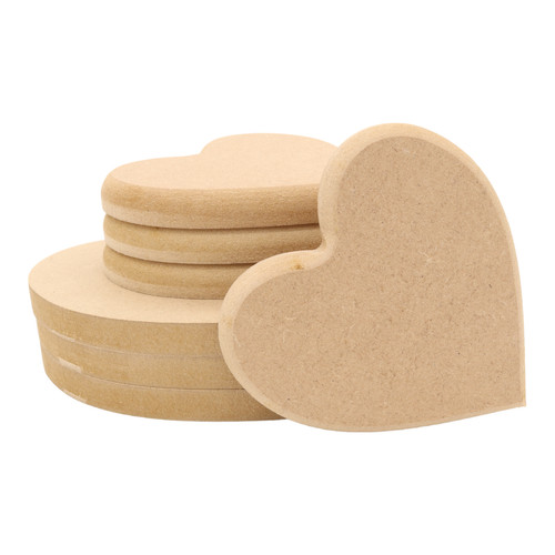 Wooden mdf heart - wooden,