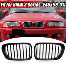 Front Kidney Grille Grill Glossy Black For BMW 3 Series E46 1999-02 2DR Coupe UK