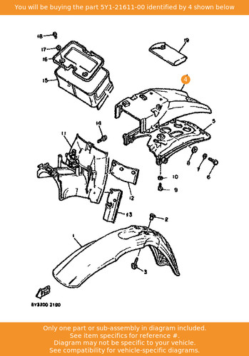 Yamaha fender rear - yamaha, fender,