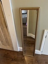 Hall Bedroom Mirror Long Full Length Mirror Gold Gilt Frame Ornate Frame Vintage