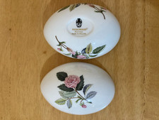 Wedgwood Hathaway Rose Egg Shaped Trinket Pot, VGC