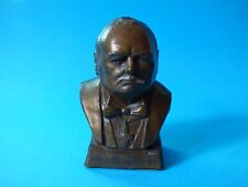 RARE HEAVY WINSTON CHURCHILL MINISTER POLITICAL DESK TOP BUST FIGURINE FREE UK
