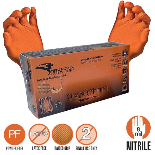 Black mamba orange snakeskin - orange,