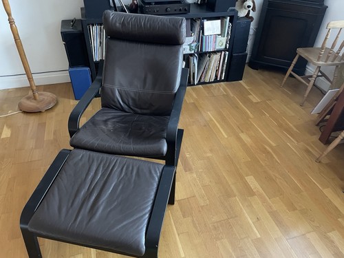 Ikea poäng chair and stool - ikea,
