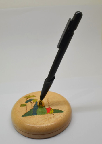 Vintage wooden pen holder - vintage,