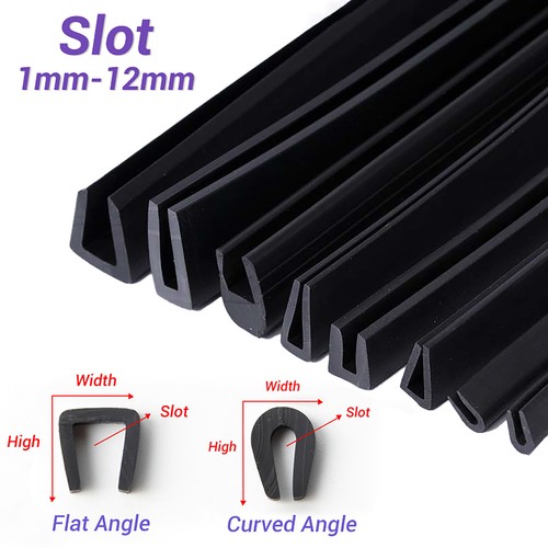 Profile slot black edge - u-profile,