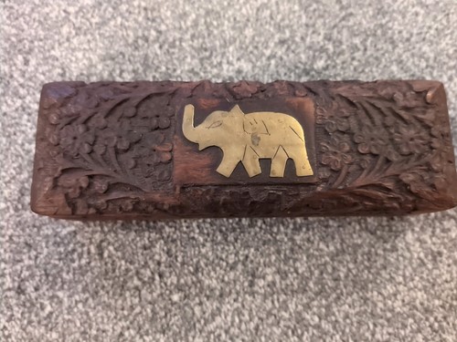 Ornate wooden trinket - wooden, box