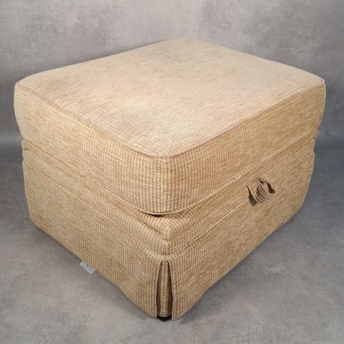 Vintage upholstered pouffe - vintage,