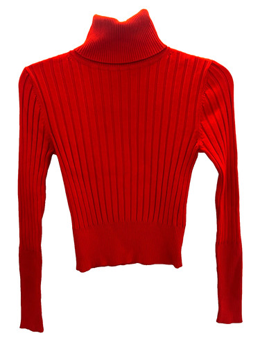Zara orange ribbed knit - orange,