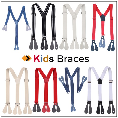 Kids boys girls elastic braces - boys,