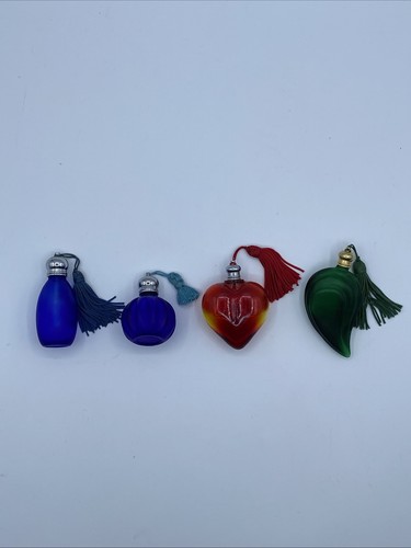 Vintage glass perfume bottles - perfume,