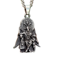 Seated Baphomet Pendant 33"