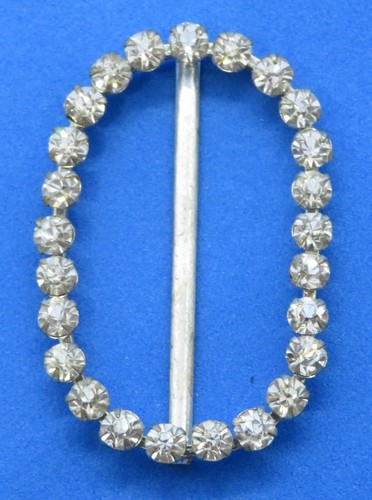 Silver plate clear stone - silver,