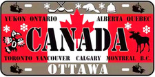 Canada License Plate Decorative Novelty 30 x 15 cm