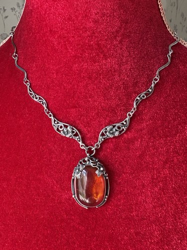 Vintage baltic amber sterling - baltic,