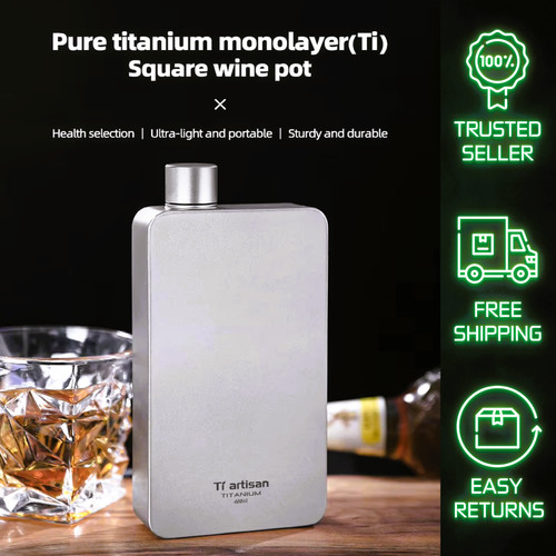 Tiartisan 400ml titanium hip - titanium,