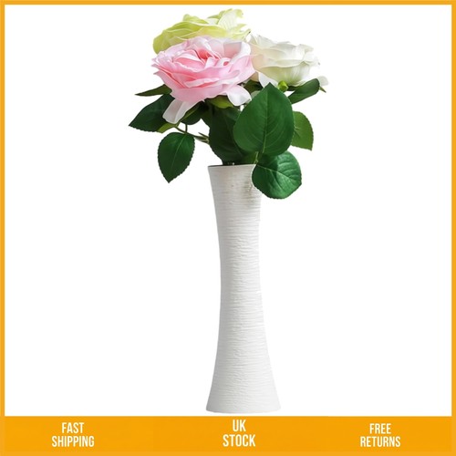 Elegant white ceramic taper - white,