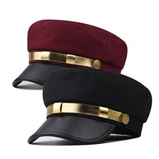 Women Unisex Classic Chauffeur Hat Captain Sailor Hat Newsboy Cap Costume Hats