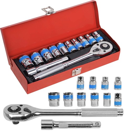12pcs socket set 10 - 1/2'', 10-24mm