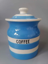 T.G Green  Cornishware  Coffee Jar  new 2nd see video