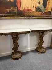 Rare Pair of Gilt Cherub