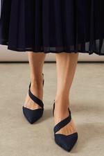 Wallis navy court shoes - wallis, womens