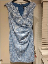 Adrianna Papell blue patterned