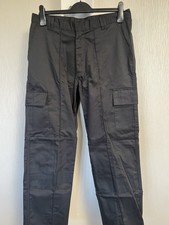Black Cargo Work Trouser With Knee pad Pocket W32Regular length