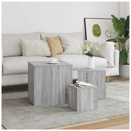 Nesting tables set grey sonoma - grey,