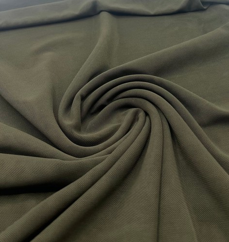 Plain khaki mesh fabric - khaki,