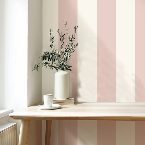 Pink white stripe wallpaper - pink,